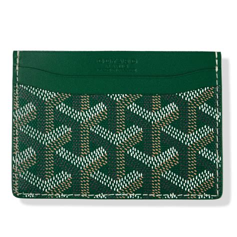 green goyard card holder